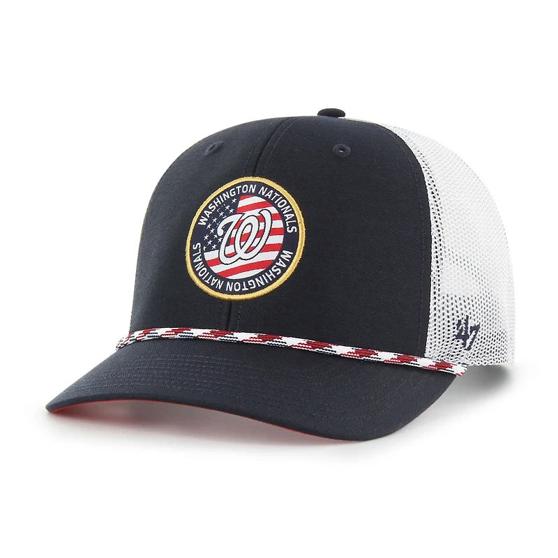 Men's '47 Navy Washington Nationals Union Patch Trucker Adjustable Hat