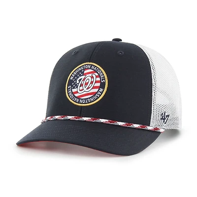 Men's '47 Navy Washington Nationals Union Patch Trucker Adjustable Hat