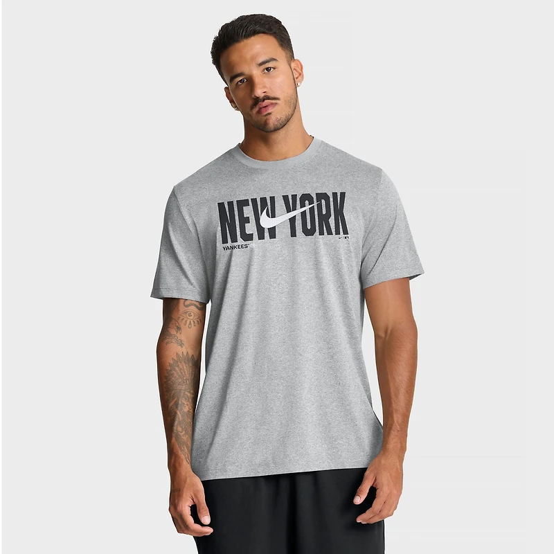 Men's Nike Heather Gray New York Yankees Swoosh Legend Dri-FIT T-Shirt