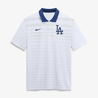Men's Nike White Los Angeles Dodgers Vapor Striped Dri-FIT Polo