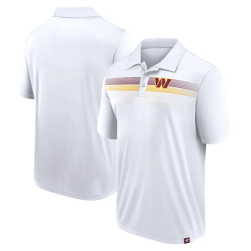 Men's Fanatics White Washington Commanders Victory For Us Interlock Polo