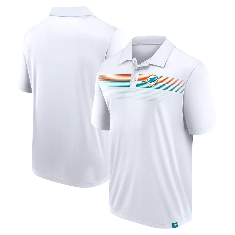 Men's Fanatics White Miami Dolphins Victory For Us Interlock Polo