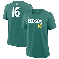 Women's Nike Jarren Duran Green Boston Red Sox City Connect Name & Number T-Shirt