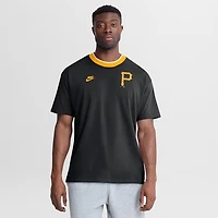 Men's Nike Black Pittsburgh Pirates Cooperstown Collection Ringer T-Shirt