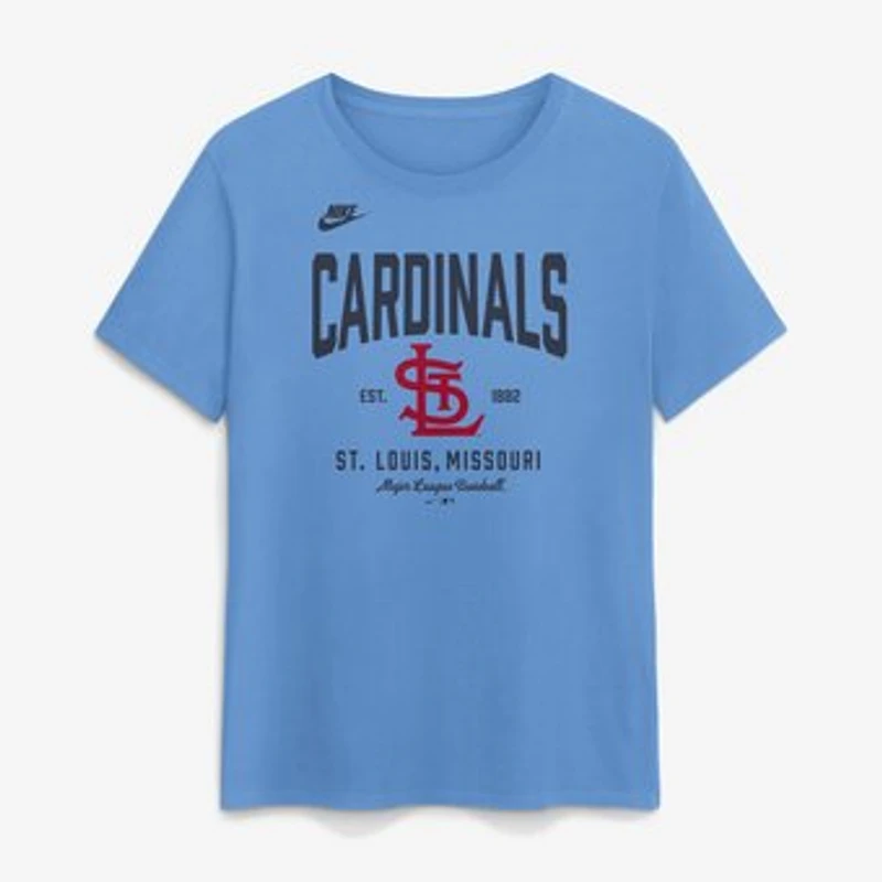 Women's Nike Light Blue St. Louis Cardinals Cooperstown T-Shirt
