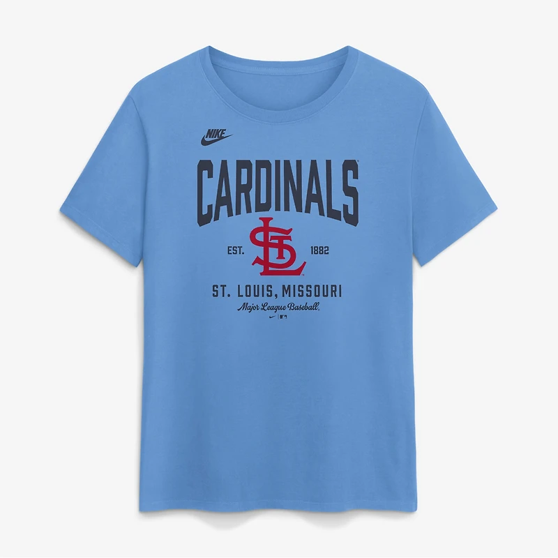 Women's Nike Light Blue St. Louis Cardinals Cooperstown T-Shirt