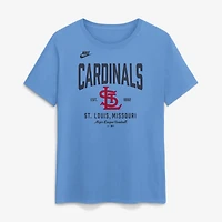 Women's Nike  Light Blue St. Louis Cardinals Cooperstown T-Shirt
