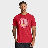 Men's Nike Heather Red St. Louis Cardinals Cooperstown Logo Tri-Blend T-Shirt
