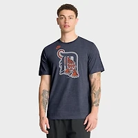 Men's Nike Heather Navy Detroit Tigers Cooperstown Logo Tri-Blend T-Shirt