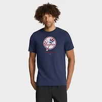 Men's Nike  Navy New York Yankees Tri-Blend Logo T-Shirt