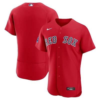 Men's Nike Red Boston Red Sox Alternate Sponsor Patch Authentic Jersey