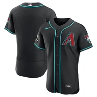 Men's Nike Black Arizona Diamondbacks Alternate Sponsor Patch Authentic Jersey