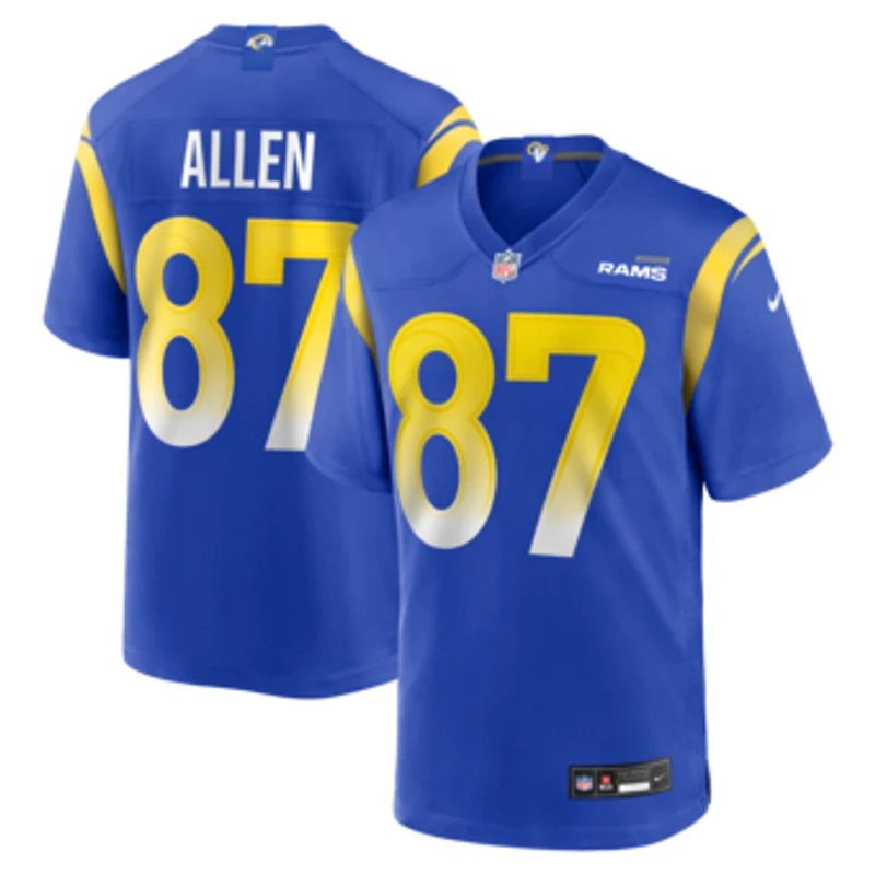 Men's Nike Davis Allen Royal Los Angeles Rams Home Game Jersey