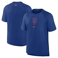 Men's Nike Royal New York Mets Authentic Collection Pregame Raglan Performance T-Shirt