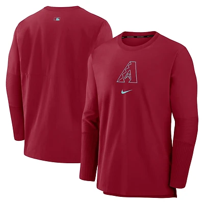 Men's Nike Red Arizona Diamondbacks Authentic Collection Player Dri-FIT Lightweight Pullover