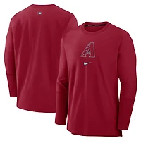 Men's Nike Red Arizona Diamondbacks Authentic Collection Player Dri-FIT Lightweight Pullover