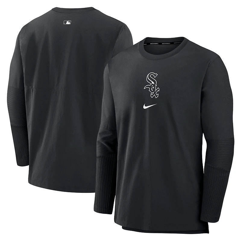 Men's Nike Black Chicago White Sox Authentic Collection Player Dri-FIT Lightweight Pullover