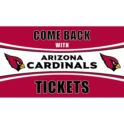 Arizona Cardinals 28" x 16" Come Back With Tickets Door Mat