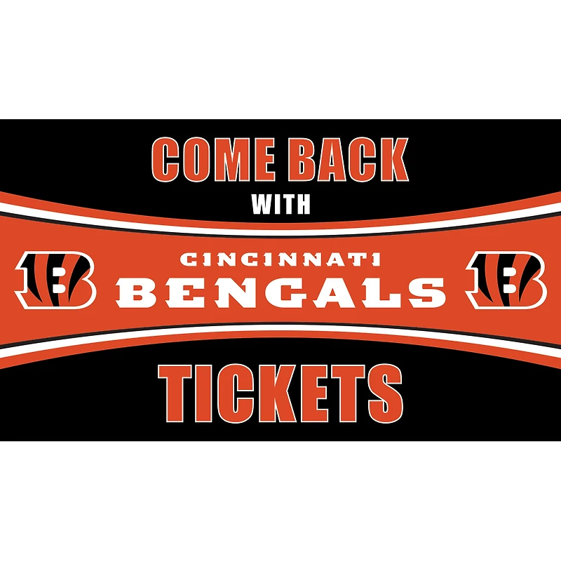 Cincinnati Bengals 28" x 16" Come Back With Tickets Door Mat