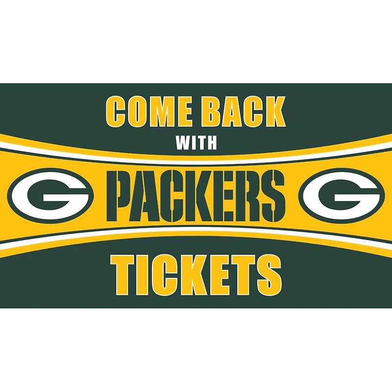 Green Bay Packers 28" x 16" Come Back With Tickets Door Mat