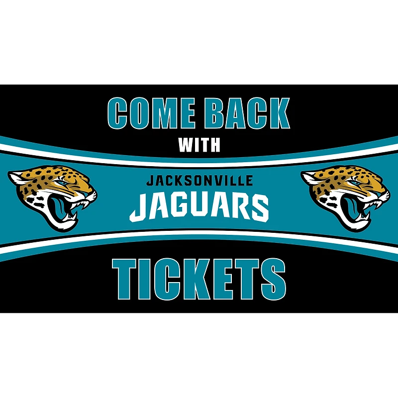 Jacksonville Jaguars 28" x 16" Come Back With Tickets Door Mat