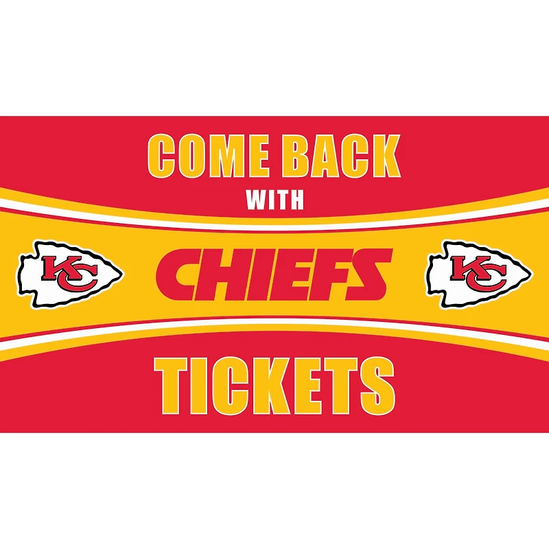 Kansas City Chiefs 28" x 16" Come Back With Tickets Door Mat