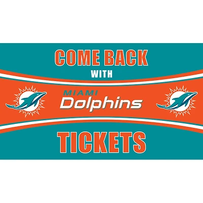 Miami Dolphins 28" x 16" Come Back With Tickets Door Mat