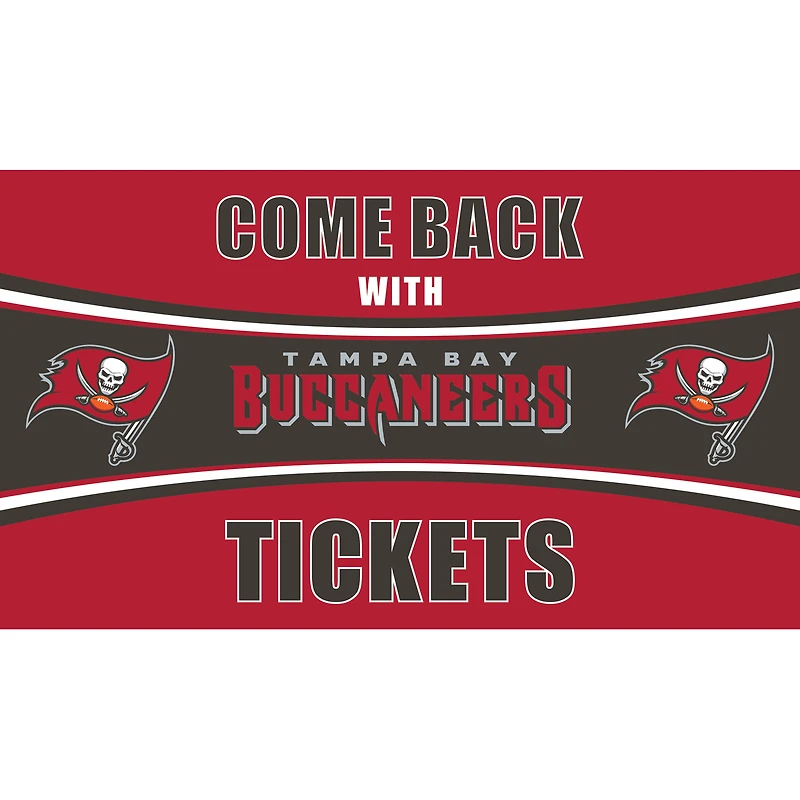 Tampa Bay Buccaneers 28" x 16" Come Back With Tickets Door Mat