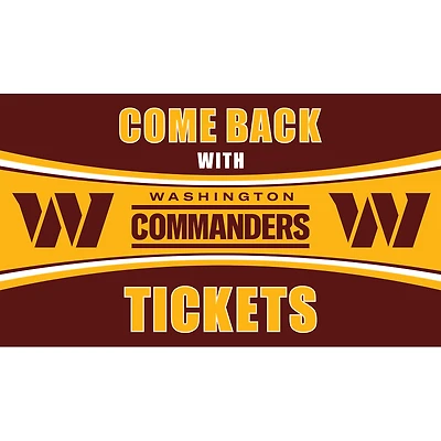 Washington Commanders 28" x 16" Come Back With Tickets Door Mat