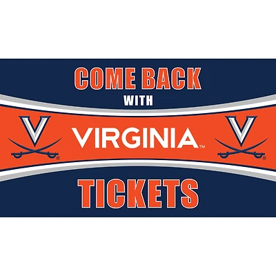 Virginia Cavaliers 28" x 16" Come Back With Tickets Door Mat