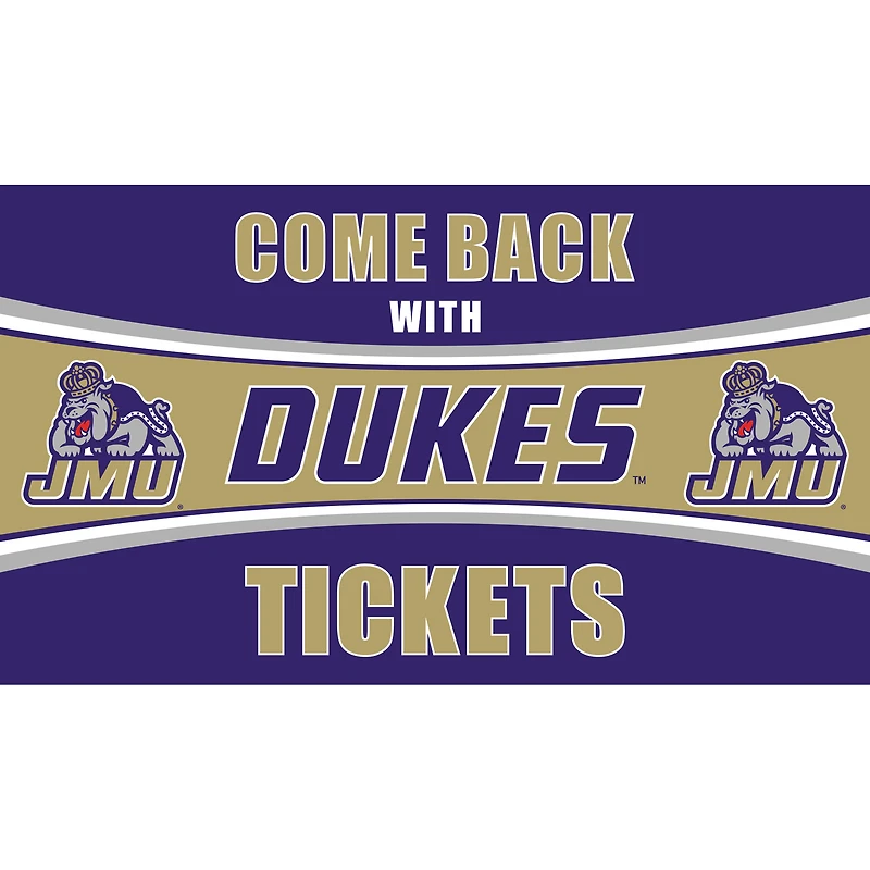 James Madison Dukes 28" x 16" Come Back With Tickets Door Mat