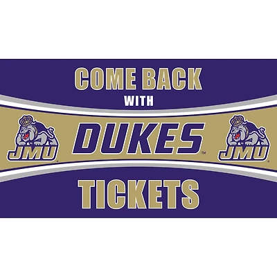 James Madison Dukes 28" x 16" Come Back With Tickets Door Mat
