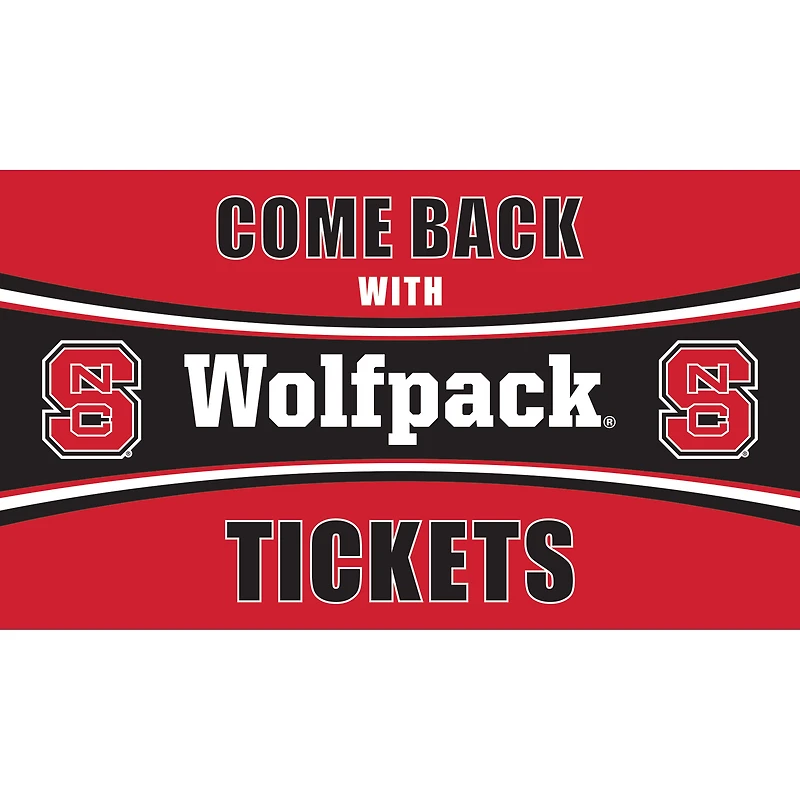 NC State Wolfpack 28" x 16" Come Back With Tickets Door Mat