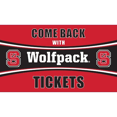 NC State Wolfpack 28" x 16" Come Back With Tickets Door Mat