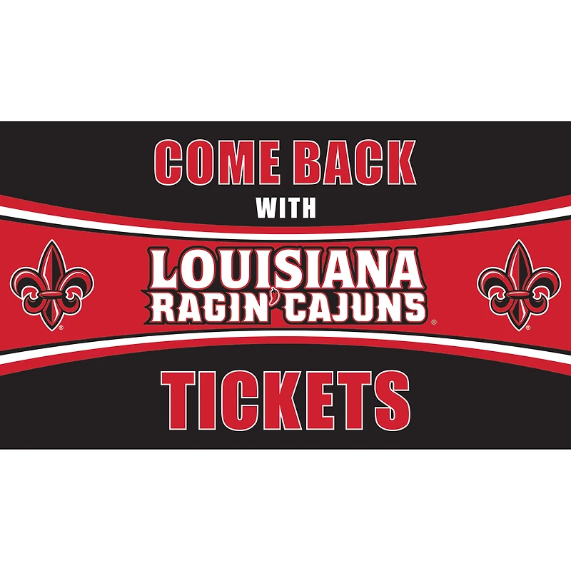 Louisiana Ragin' Cajuns 28" x 16" Come Back With Tickets Door Mat
