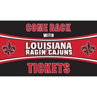 Louisiana Ragin' Cajuns 28" x 16" Come Back With Tickets Door Mat