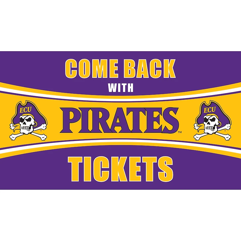 ECU Pirates 28" x 16" Come Back With Tickets Door Mat