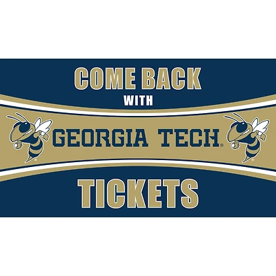 Georgia Tech Yellow Jackets 28" x 16" Come Back With Tickets Door Mat
