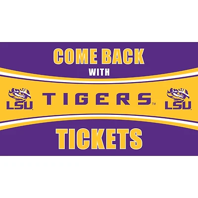 LSU Tigers 28" x 16" Come Back With Tickets Door Mat