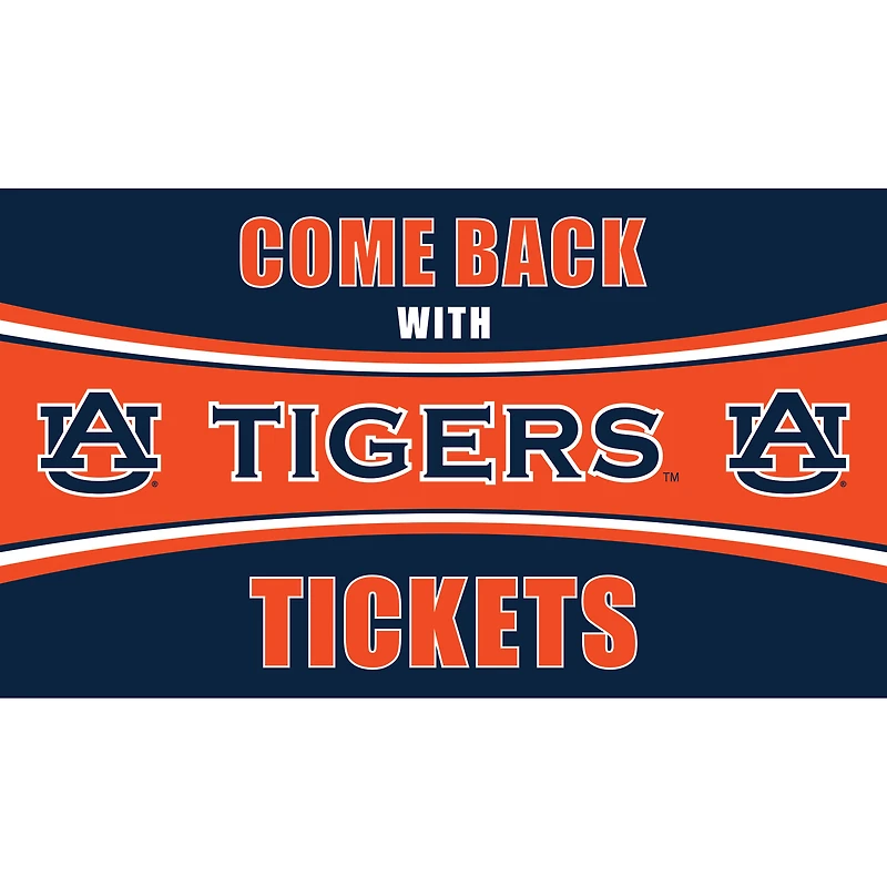 Auburn Tigers 28" x 16" Come Back With Tickets Door Mat