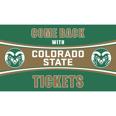 Colorado State Rams 28" x 16" Come Back With Tickets Door Mat