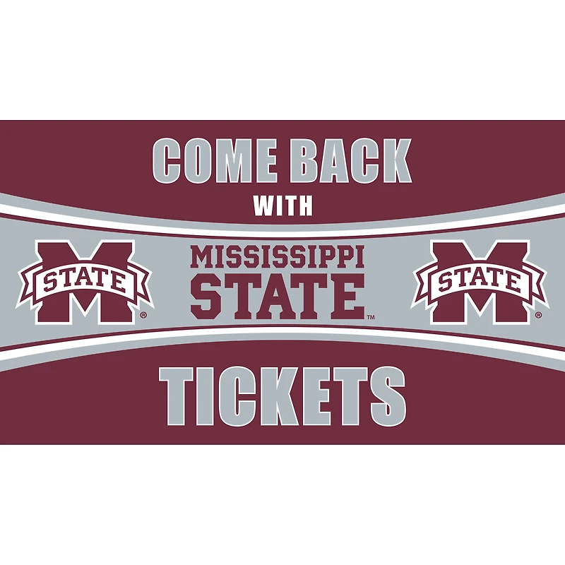 Mississippi State Bulldogs 28" x 16" Come Back With Tickets Door Mat