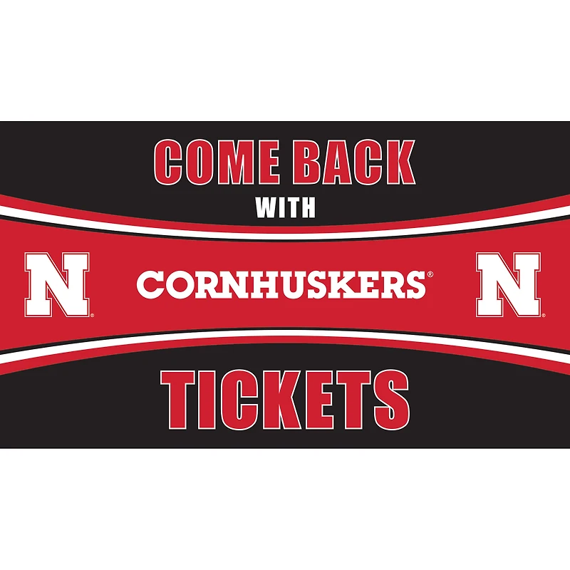 Nebraska Huskers 28" x 16" Come Back With Tickets Door Mat