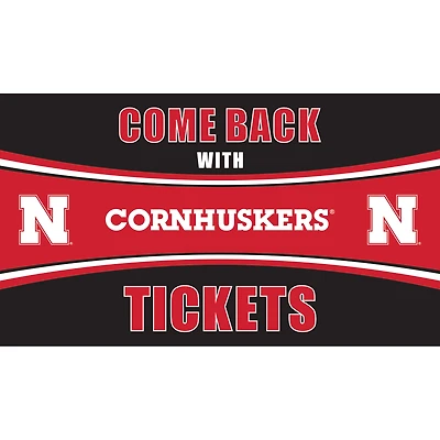 Nebraska Huskers 28" x 16" Come Back With Tickets Door Mat