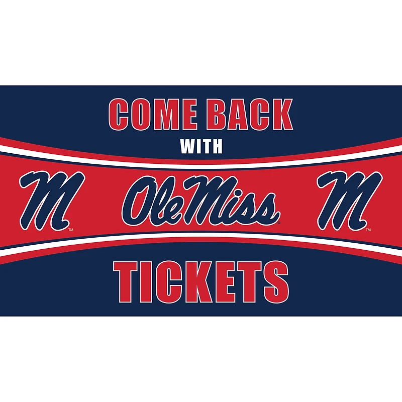 Ole Miss Rebels 28" x 16" Come Back With Tickets Door Mat