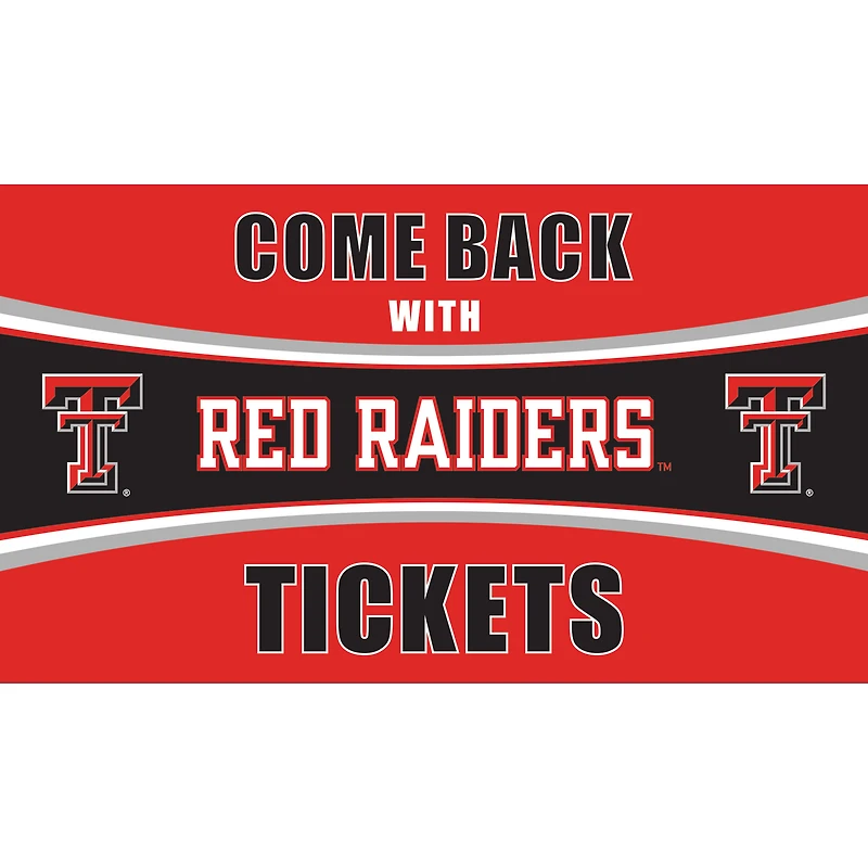 Texas Tech Red Raiders 28" x 16" Come Back With Tickets Door Mat