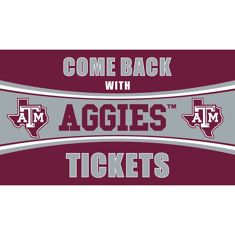 Texas A&M Aggies 28" x 16" Come Back With Tickets Door Mat