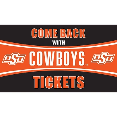 Oklahoma State Cowboys 28" x 16" Come Back With Tickets Door Mat
