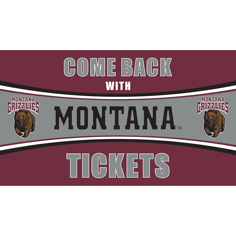 Montana Grizzlies 28" x 16" Come Back With Tickets Door Mat