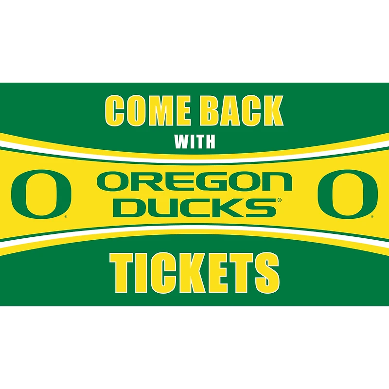 Oregon Ducks 28" x 16" Come Back With Tickets Door Mat